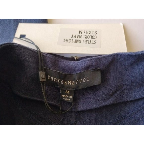 Dance And Marvel Womens Pants Medium Pockets Side Zip Lace Front Wide Leg - Picture 4 of 12